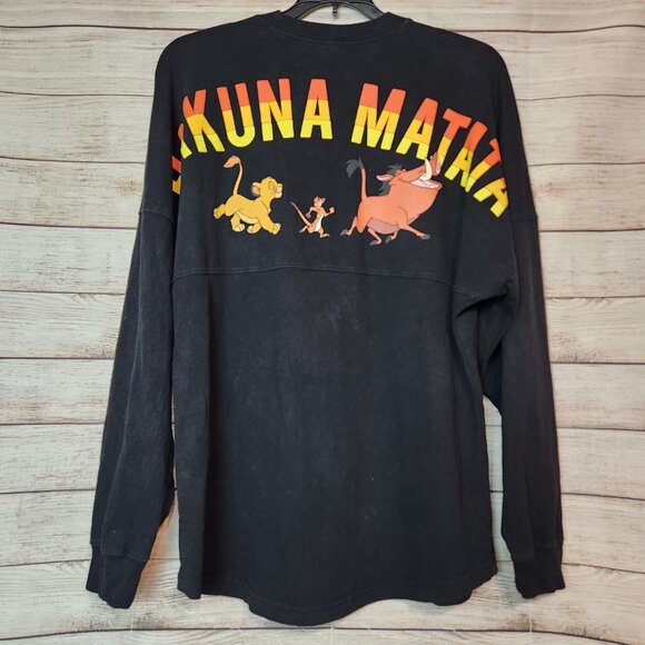 Disney The Lion King Size Medium Hakuna Matata Timone Pumba Spirit Jersey Black - Picture 1 of 13